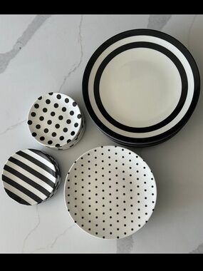 SET/20 Kate Spade Melamine Dinner Salad Cocktail Tidbit Dessert App Plate Dishes